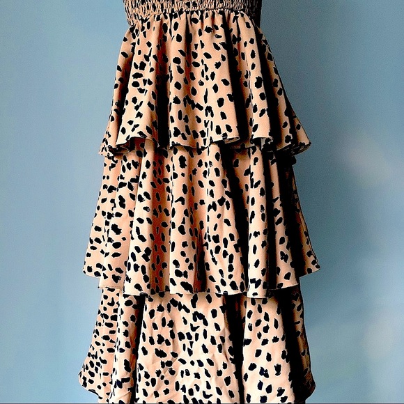 TUSSAH Women’s Sharni Animal Print Midi Dress Size 10 - Picture 4 of 15